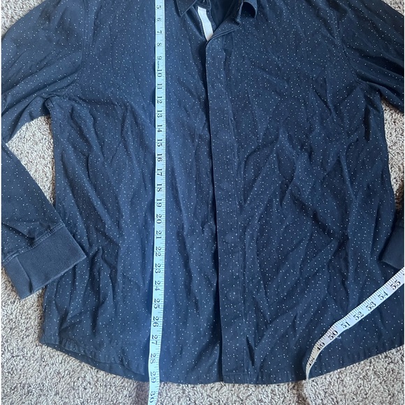 WRK Button Down Shirt XL The Reworked Shirt Black Speckled Snap Button - Picture 7 of 8